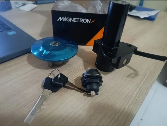 Kit contato da ignição + tampa do tanque + trava Yamaha YBR/Factor/XTZ 125