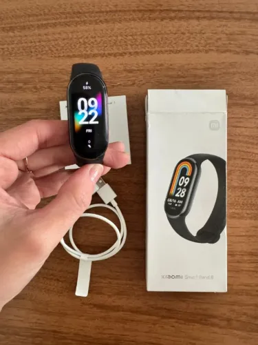 smart band xiaomi mi 8 preto - completa na caixa