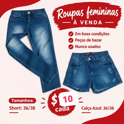 Roupas de bazar $10