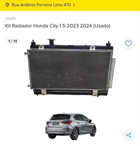 KIT RADIADOR HONDA CITY 2023 2024