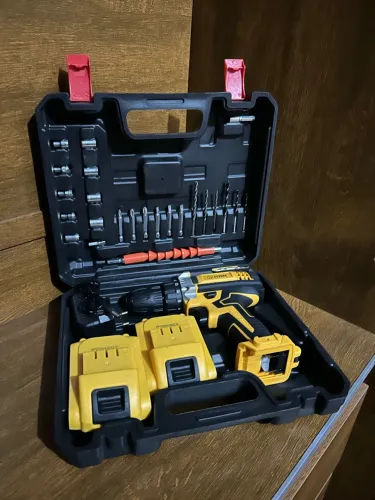 Parafusadeira Furadeira Sem Fio 48V Kit Completo Com 2 Baterias e Maleta