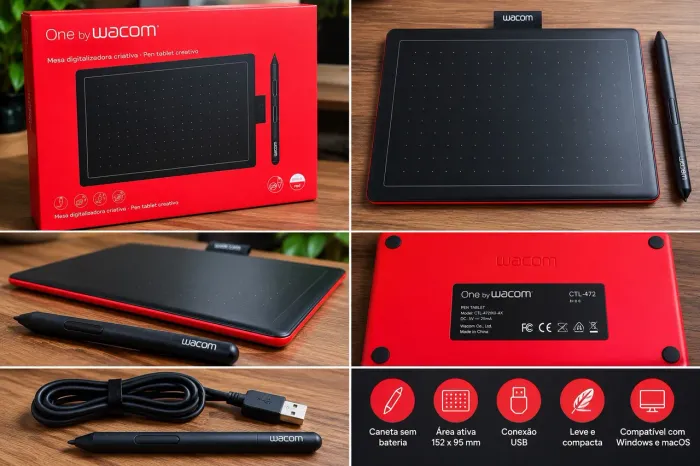 Mesa Digitalizadora Wacom One CTL-472 ? Seminova