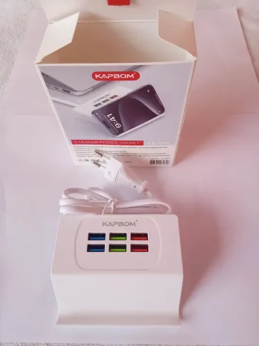 Carregador de celular 5.1A 6 USB carrega até 6 celulares ao mesmo tempo