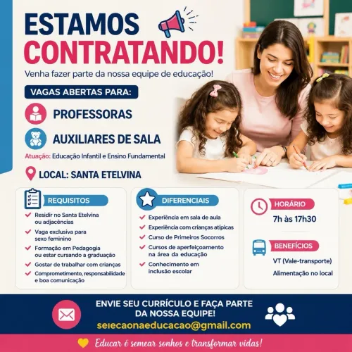Vaga de professora