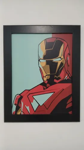 Quadro Homem de Ferro 70x55 cm