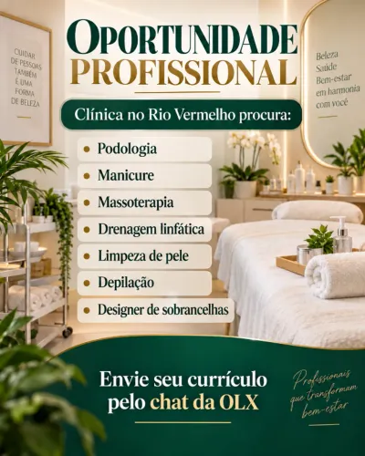 Clínica no Rio Vermelho busca profissionais de Estética e Bem-Estar