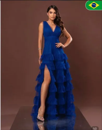 Vestido Festa Azul