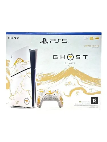 CONSOLE PLAYSTATION 5 SLIM COM LEITOR DE DISCO - EDIÇÃO: GHOST OF YOTEI (DOURADA)