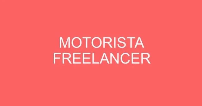 Motorista free Lancer disponível