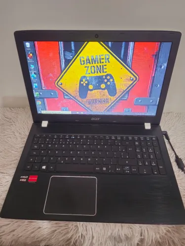 NOTEBOOK ACER GAMMING AMD A10 7°GERAÇÃO R5 2.40GHZ 4GB DE RAM SSD128GB TELA 15.6 NOVINHO