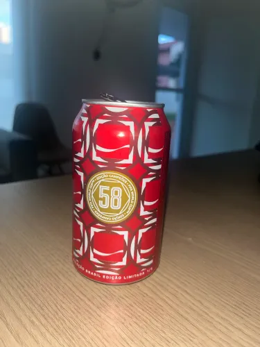 Lata Coca-Cola Campeões 1958 Copa 2026 Colecionador Aberta, vazia e em ótimo estado