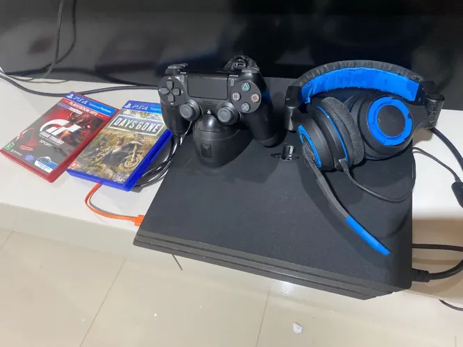 PS4 pro + controle + jogos