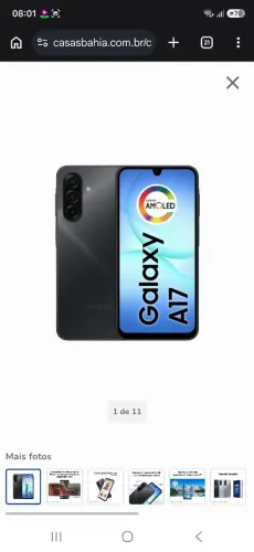 Samsung A17 2 meses de uso