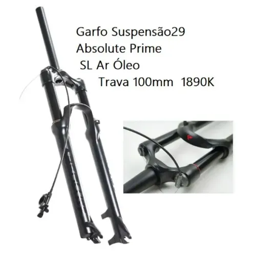 Suspensão Bike Absolute Prime Sl 29er Trava Guidão Ar Óleo Preto