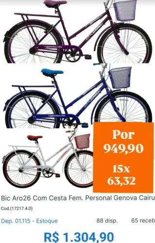 Bicicleta poty novinha sem uso