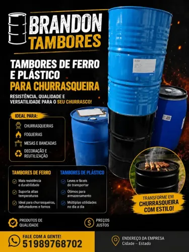 Tambores de todos os tamanhos ferro ou plástico