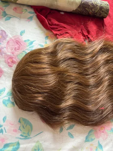 Aplique natural de cabelo humano com 52cm