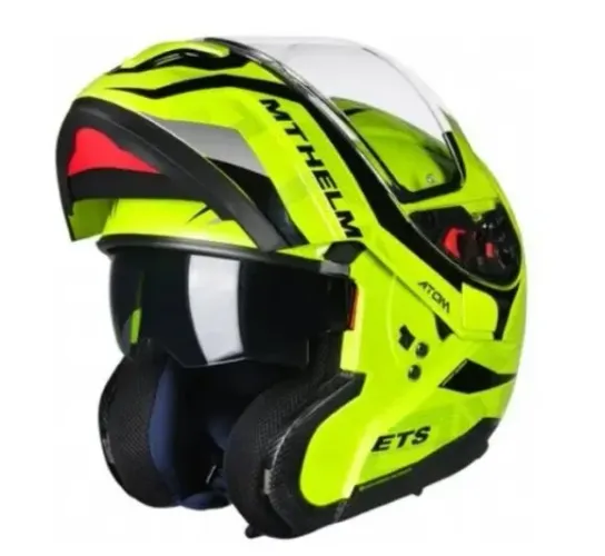 Capacete MT Atom escamoteável tam XL = 61/62 com óculos solar interno zerado top 