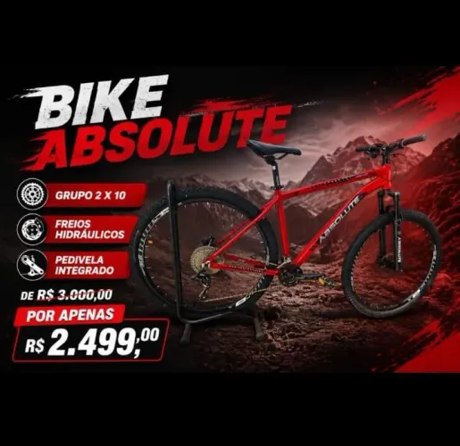 Bike Absolute grupo 2 x 10 R$ 2.499.00