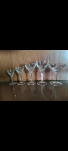 Vê só taças de cristal lapidados lindo