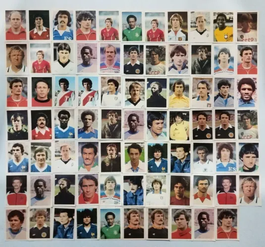 Figurinhas copa do mundo 1982 ED. REI ARTE lote com 153 figurinhas novas originais.