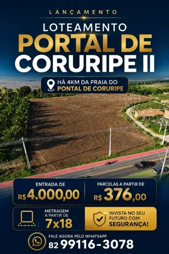 Terrenos a 4km da praia .