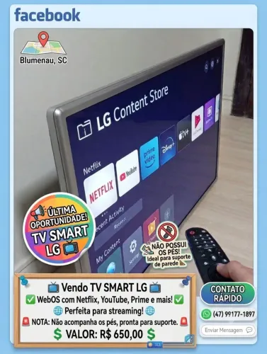 Tv Smart LG 32polegadas
