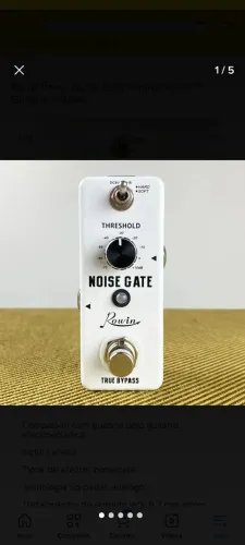 Rowin Pedal de efeito supressor de portão de ruído para guitarra LEF-319