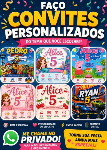 Convite aniversário 