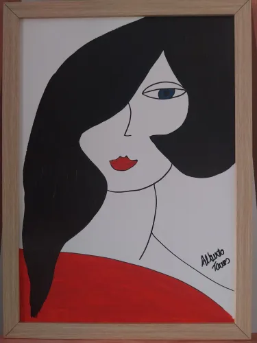 Quadro decorativo pintado à mão. 45cm×33cm. Novo