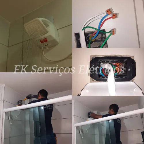 Instalação de chuveiro elétrico