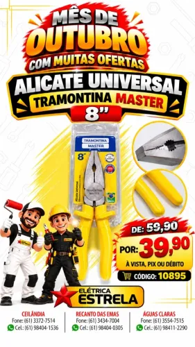 Alicate Universal Tramontina Master 8