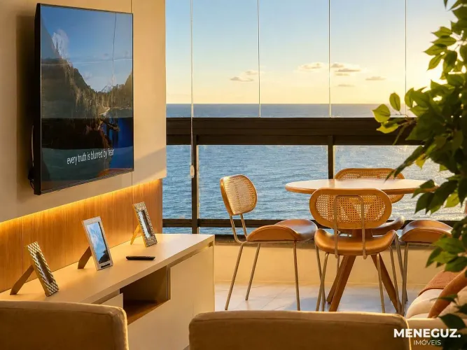 Apartamento à venda na Praia do Morro, Guarapari 3 quartos, 2 suítes, DCE, frente mar, mo