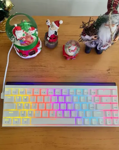 Teclado Mecânico AJAZZ NK68 RGB Compacto 68 Teclas Hot Swap