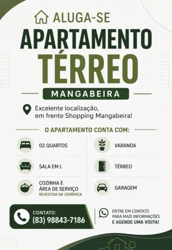 Apto Mangabeira 7 Próximo shopping Alugo!