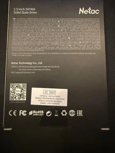 SSD Netac 960GB 2,5 SATAIII - Novo Lacrado