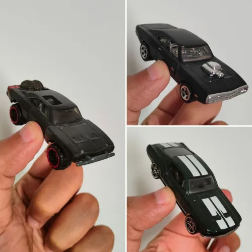 Kit 3 Hot Wheels Silver Séries Velozes e Furiosos - Mustang, Dodge Charger