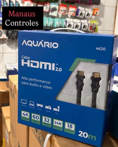Cabo Hdmi de 20 Metros Ideal para Projetor / Datashow 2.0 Ultra HD 4K