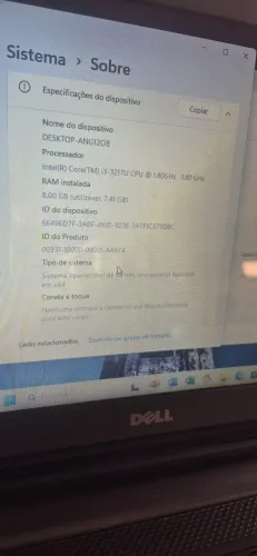 Notebook Dell core i3 8gb 240ssd