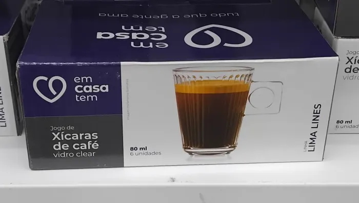 Conjunto de 6 Xícaras Caneca de Café Caneladas vidro 