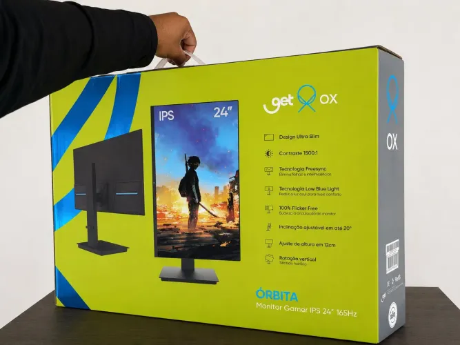 monitor gamer ips 24" 165hz full hd órbita ox