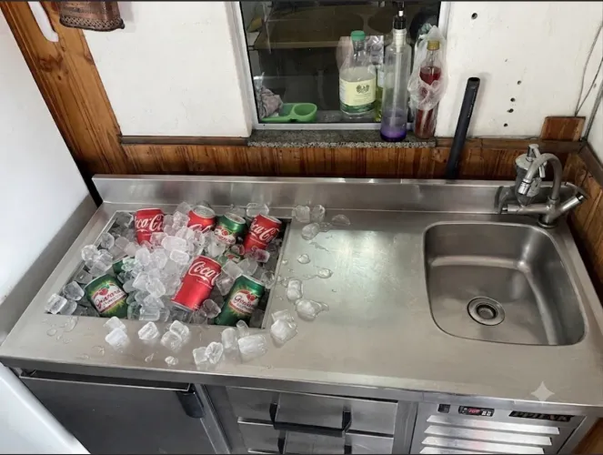 Pia Inox PPIENK refrigerada com pista fria