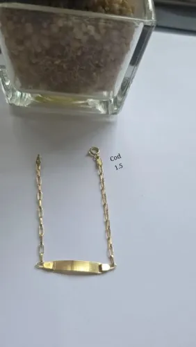 Pulseira infantil em ouro 18