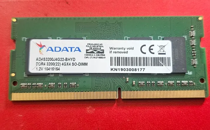 Memória RAM Notebook ADATA 4GB DDR4 3200MHz SO-DIMM