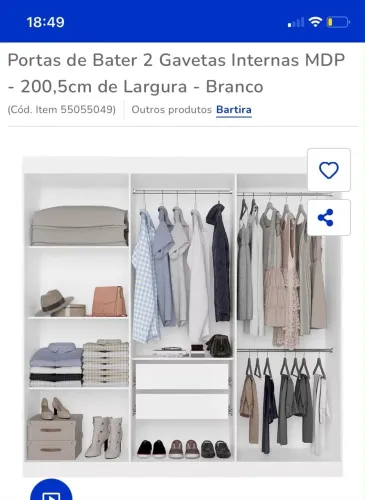 Guarda roupa de 6 portas