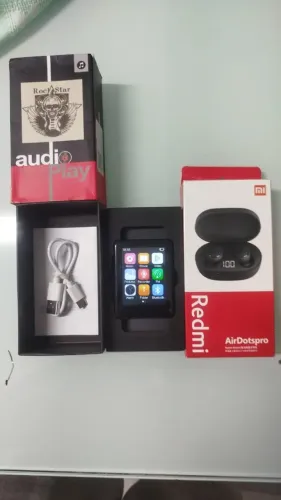 MP3 Player e AVI portátil , + 2 Cartões de 64Gb incluído +  com fone de Ouvido + M25 Fone 