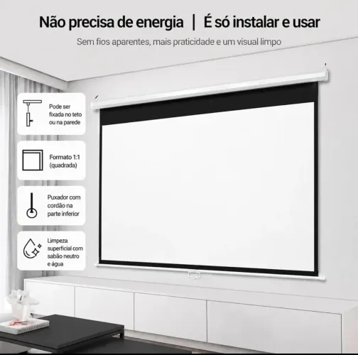 Tela de projeção,100 polegadas