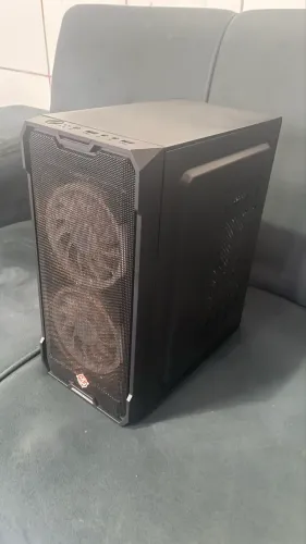 Gabinete Gamer TGT Jester Preto (mATX) - Frente Mesh + Lateral em Vidro + 2 Fans