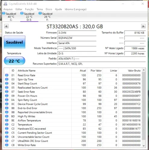 Hd SEAGATE 320 GB