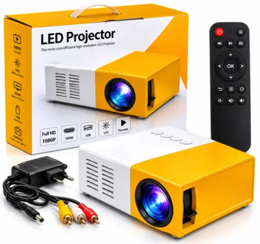 Projetor Portátil HDMI USB Full HD 1080p Com Controle Remoto - Novo - Ditudo Tech e Varied